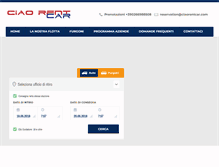 Tablet Screenshot of ciaorentcar.com